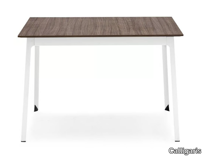 DOT - Square steel and wood table _ Calligaris