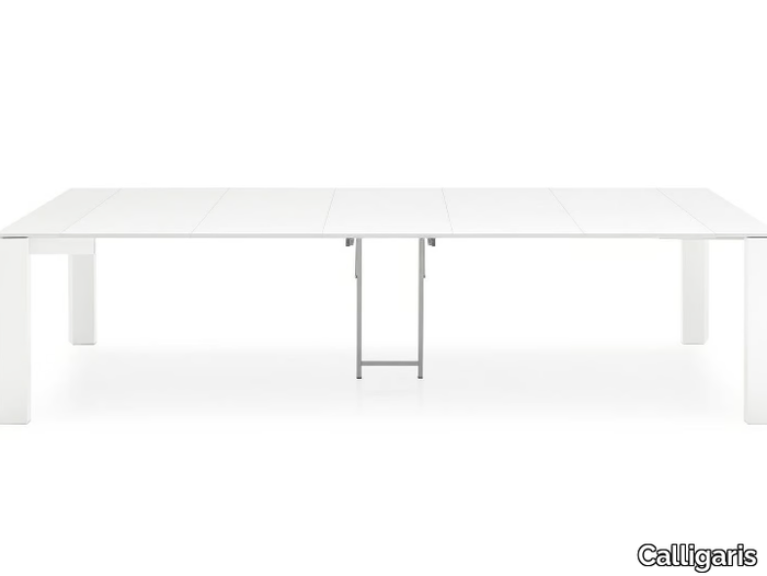 OMNIA - Extending rectangular wooden console table _ Calligaris