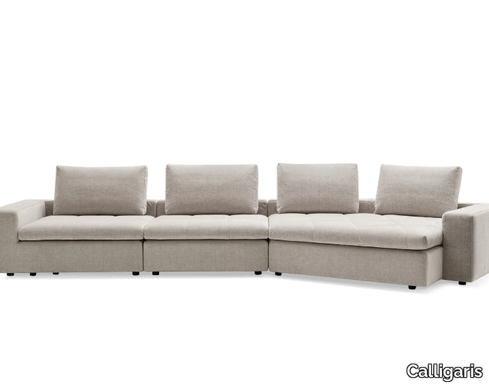 LOUNGE Y - Curved fabric sofa _ Calligaris