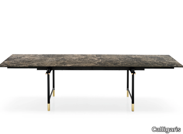 MONOGRAM - Extending rectangular ceramic table _ Calligaris