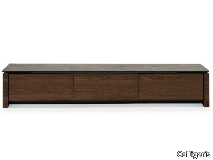 MAG - Low TV cabinet with flap doors _ Calligaris