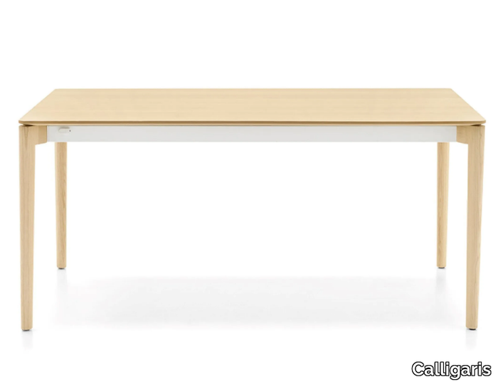 NORDIC - Extending rectangular solid wood table _ Calligaris