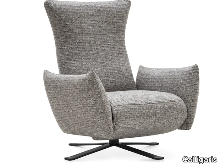 POLSE - Recliner fabric armchair with armrests _ Calligaris