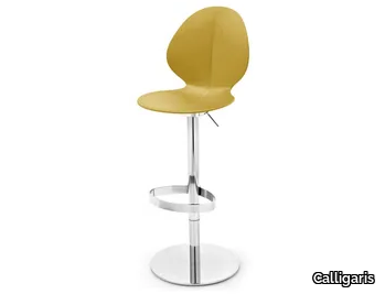 BASIL - Polypropylene stool height-adjustable with back _ Calligaris