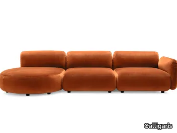 GINZA - Modular fabric sofa with chaise longue _ Calligaris