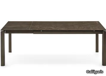 STREAM - Extending rectangular ceramic table _ Calligaris