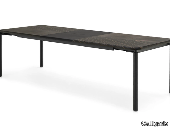 SPIGA - Extending rectangular wooden table _ Calligaris