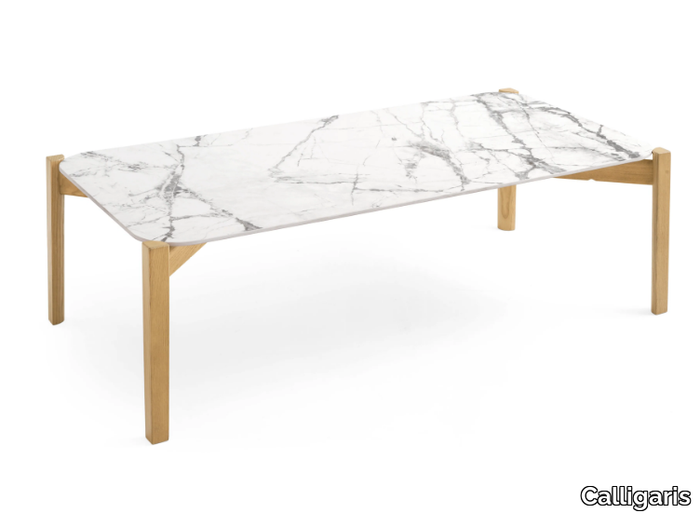 PALETTE - Rectangular ceramic coffee table _ Calligaris