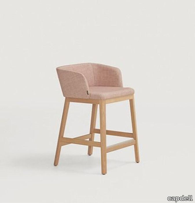 Concord Low And Wide Barstool Wooden Base