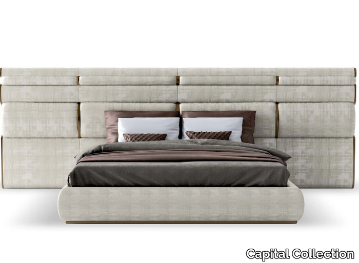 TRILOGY XL - Double bed with upholstered headboard _ Capital Collection