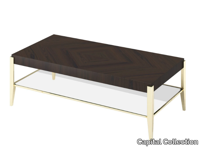 ALIAS R - Rectangular low wooden coffee table for living room _ Capital Collection