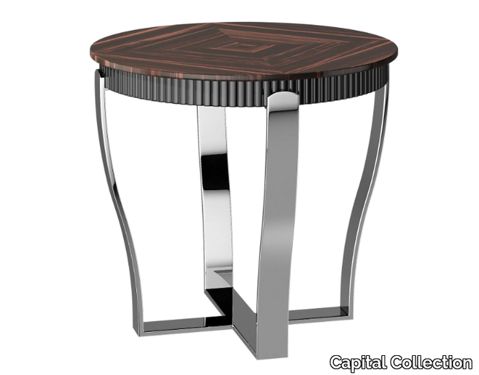 ARISTO M - Round steel and wood coffee table _ Capital Collection