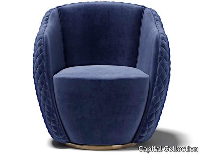 AUDREY S - Upholstered fabric armchair with armrests _ Capital Collection