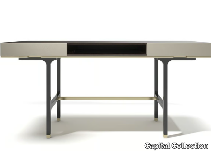 BOLIVAR - Rectangular wooden writing desk with drawers _ Capital Collection