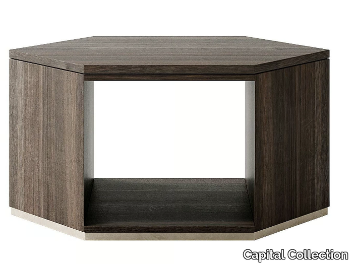 DEDALO - Hexagonal wooden coffee table _ Capital Collection