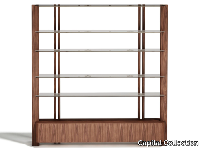 DIESIS A - Double-sided wooden bookcase _ Capital Collection