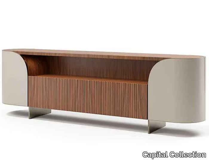 DUNA - Leather sideboard with drawers _ Capital Collection