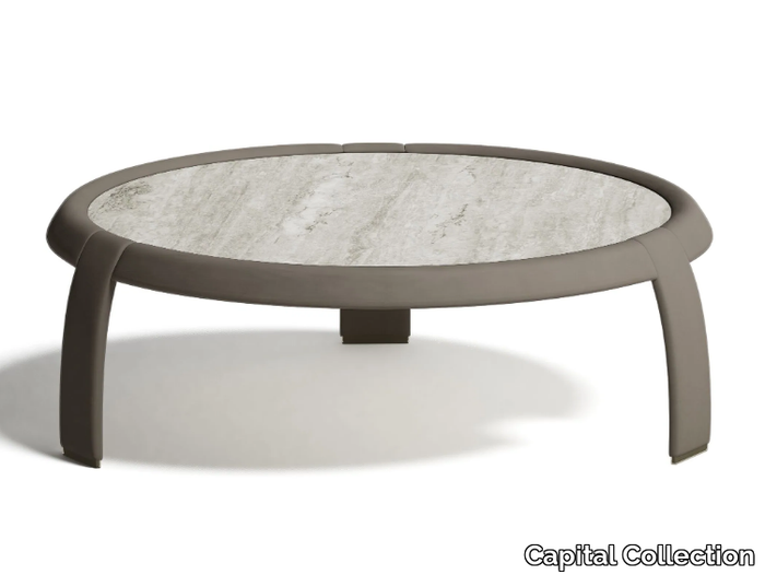 OMEGA - Round low marble coffee table _ Capital Collection