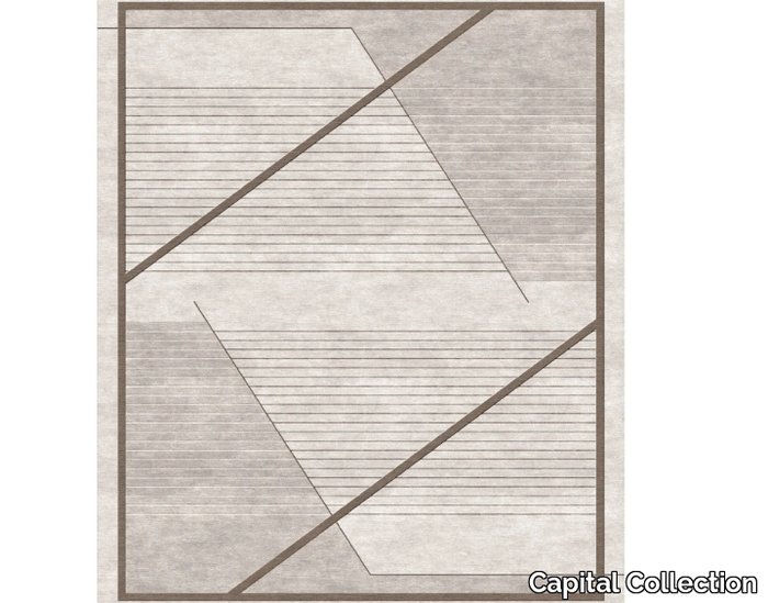 DIONISO - Patterned rectangular Bamboo silk rug _ Capital Collection