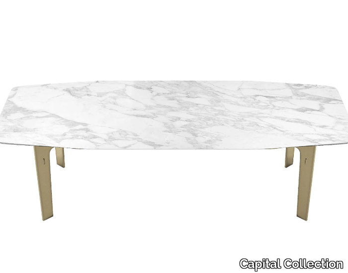 ECLECTIC - Rectangular marble table _ Capital Collection