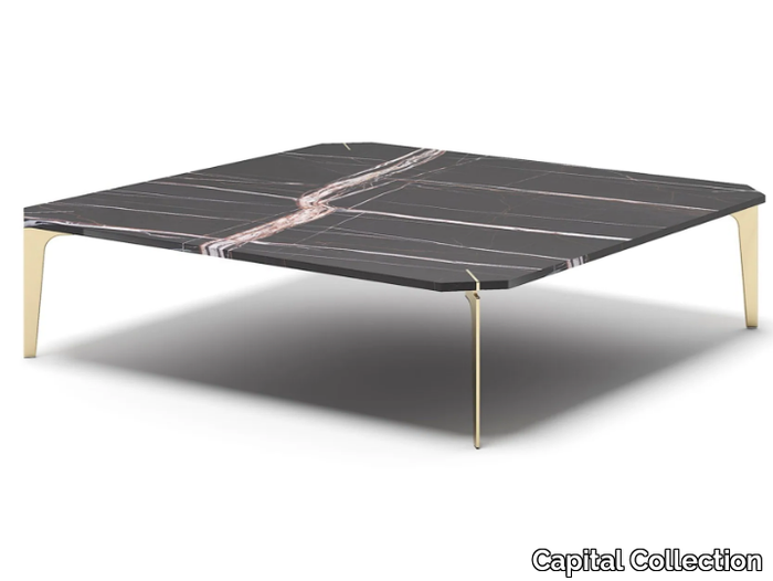 ECLECTIC Q - Low square marble coffee table _ Capital Collection