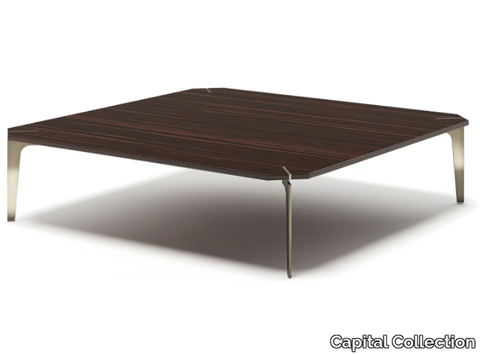 ECLECTIC Q - Low square steel and wood coffee table _ Capital Collection