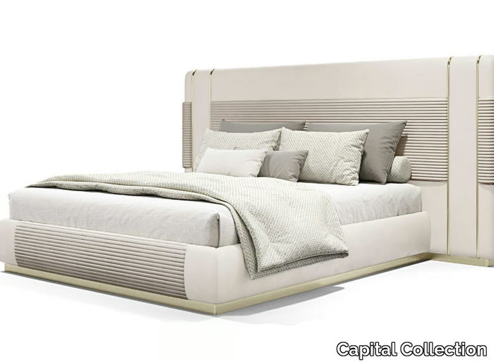 FREY - Fabric double bed with high headboard _ Capital Collection