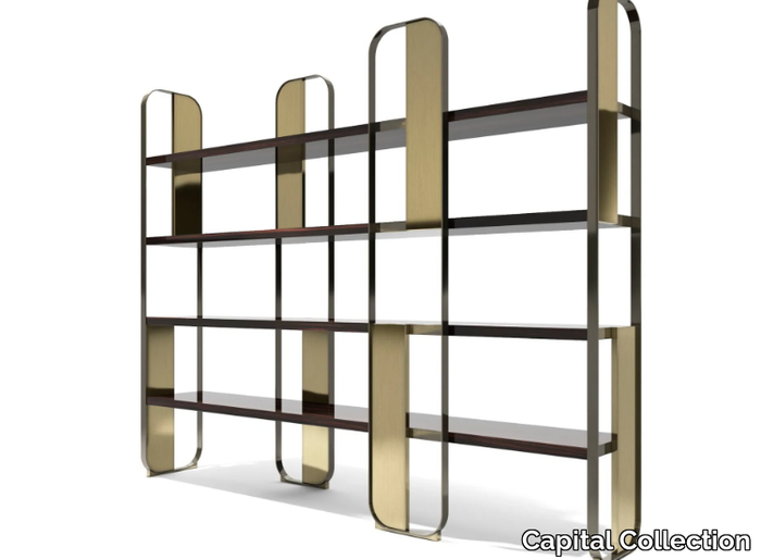 GISELLE 2.5 - Open freestanding divider wooden bookcase _ Capital Collection