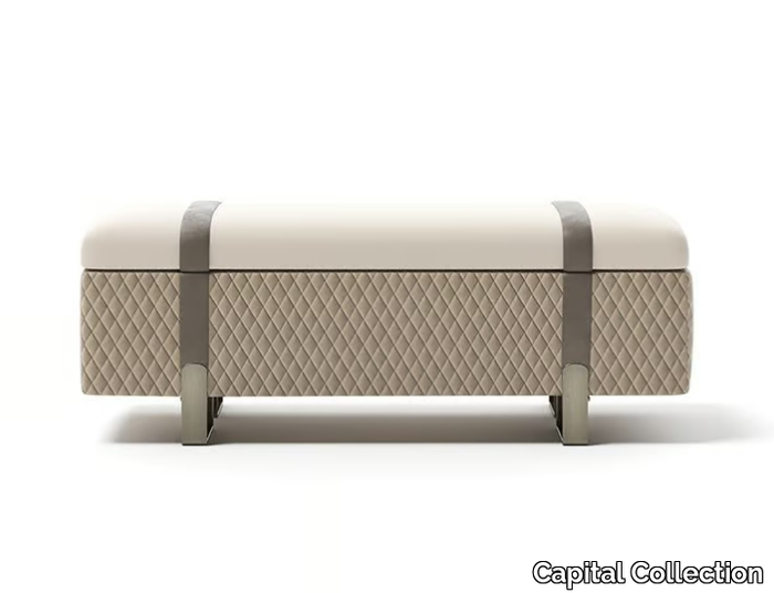 GRAND - Upholstered storage fabric bench _ Capital Collection