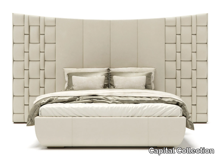 JUBILEE XL - Leather king size bed with upholstered headboard _ Capital Collection