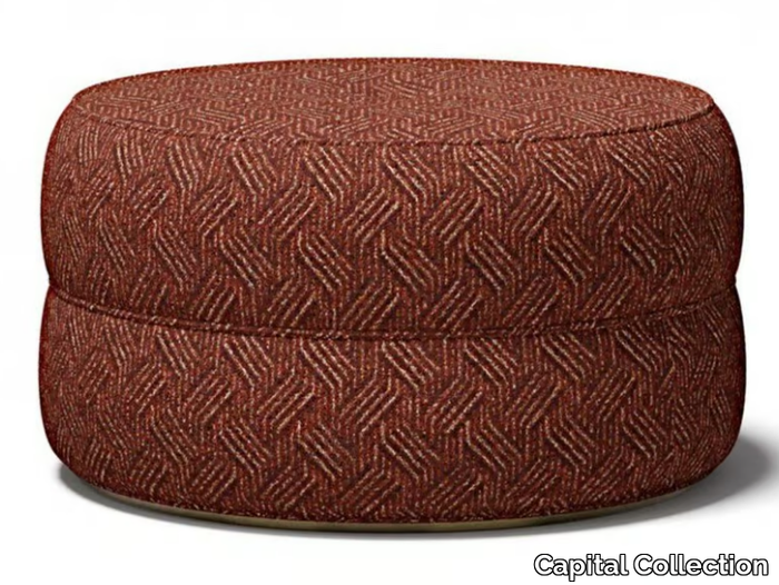 KAZAR - Round leather pouf _ Capital Collection