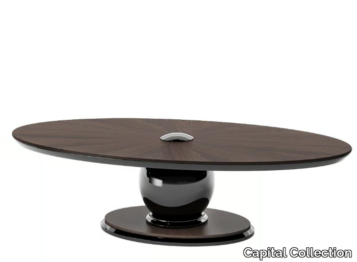 KOVAL - Low oval wooden coffee table _ Capital Collection