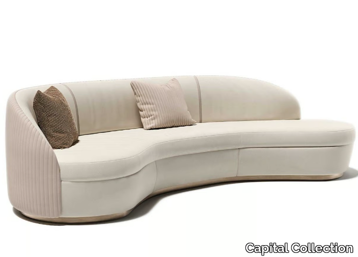 OTIUM - Curved fabric sofa _ Capital Collection