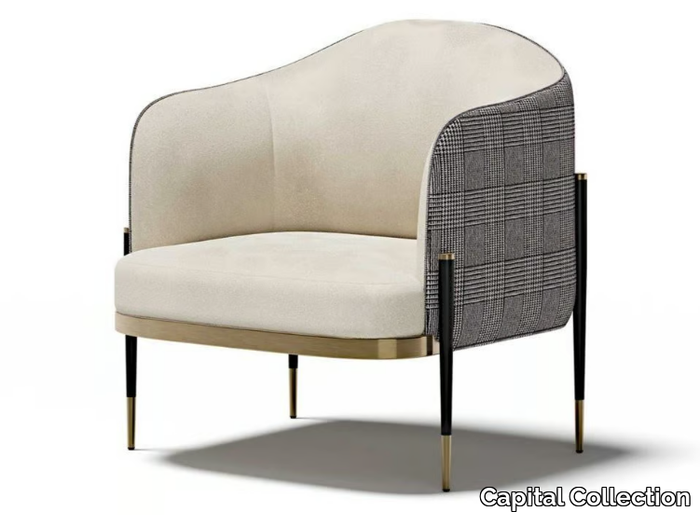 OXFORD - Upholstered fabric armchair with armrests _ Capital Collection