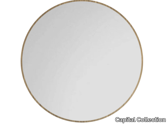 TRILOGY-T - Round framed leather mirror _ Capital Collection