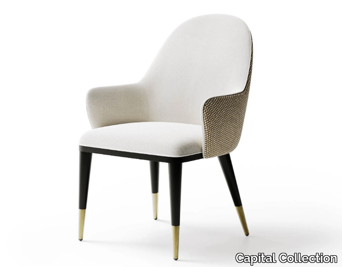 ADELE - Fabric chair with armrests _ Capital Collection