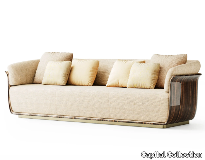 ALLURE WOOD - 3 seater wood and fabric sofa _ Capital Collection