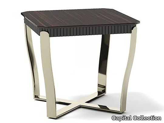 ARISTO LQ - Square steel and wood coffee table _ Capital Collection