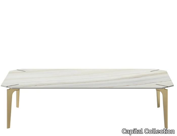 ECLECTIC R - Low rectangular marble coffee table _ Capital Collection