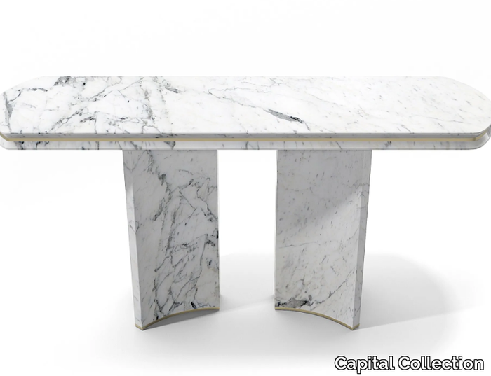 ERCOLE - Rectangular marble console table _ Capital Collection