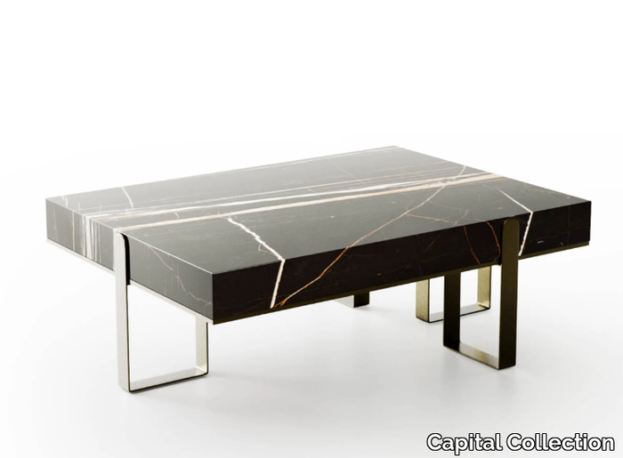 GRAND .23-R - Low rectangular marble coffee table _ Capital Collection