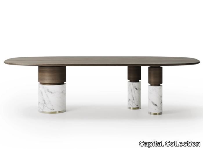 LOÏC - Oval wooden dining table _ Capital Collection