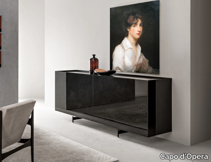 ATELIER - Wood and glass sideboard with sliding doors _ Capo d’Opera