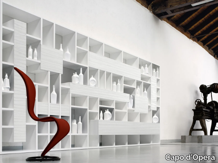 THE ONLY ONE - Wall-mounted wooden shelving unit _ Capo d’Opera