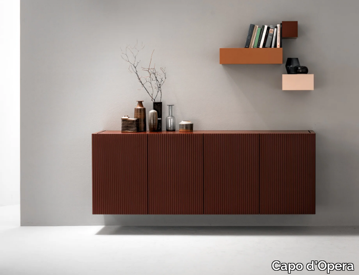 AERO - Wooden sideboard with folding doors _ Capo d’Opera