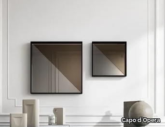 DIAGONAL - Contemporary style square wall-mounted mirror _ Capo d’Opera