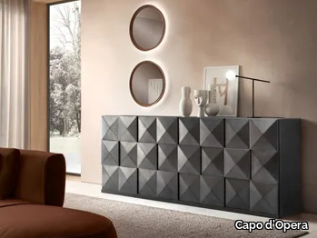 QUADRO - Wooden sideboard with sliding doors _ Capo d’Opera