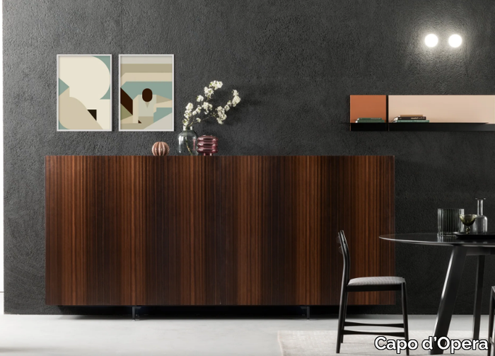 ATELIER - Wooden highboard with sliding doors _ Capo d’Opera