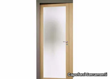 ATROPORTA VÌ - Contemporary style hinged wooden door with concealed hinges _ Capoferri Serramenti