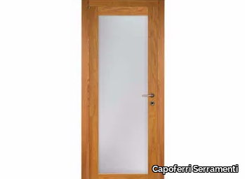 PRIMA V - Hinged wood and glass door _ Capoferri Serramenti